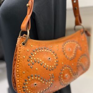 Nordstrom paisley rust color studded bag